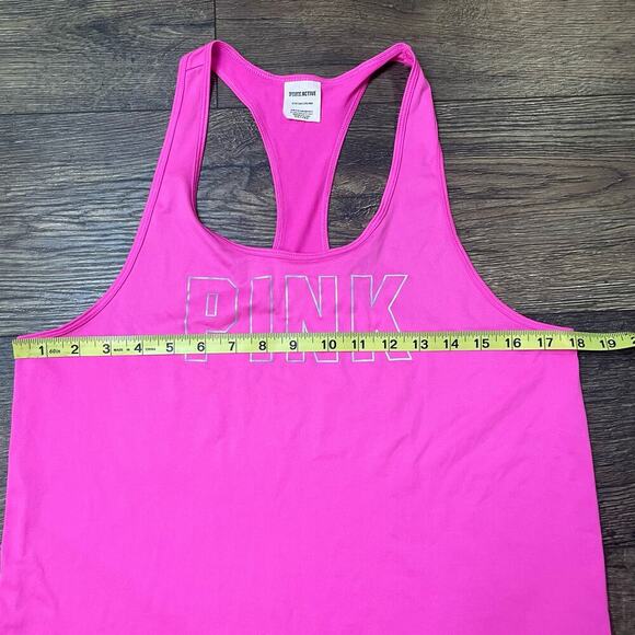 PINK Active Racerback Tank Top Hot Pink Sleeveless Athletic‎ Workout Gym Shirt - Picture 5 of 5